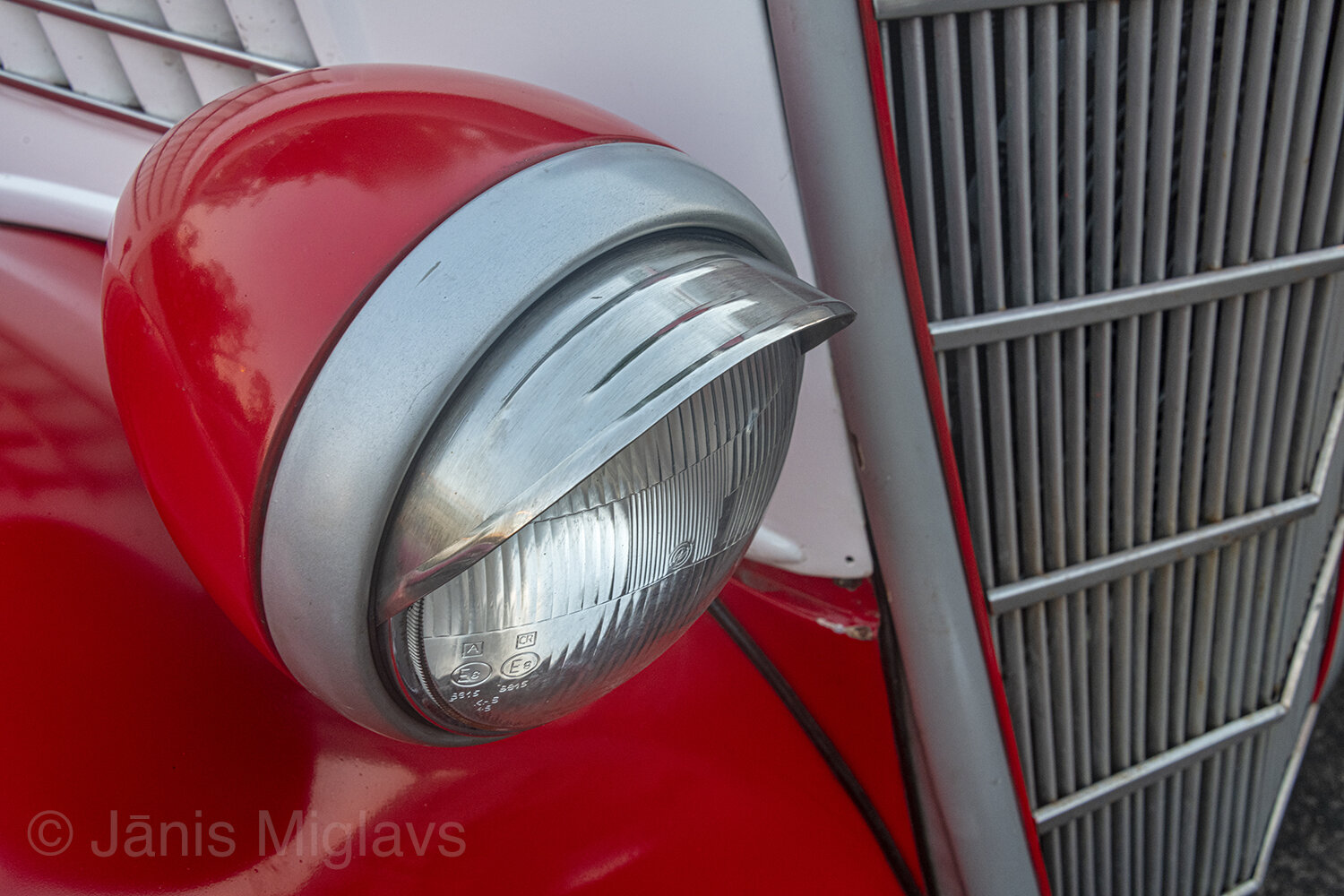 Head light and grill
