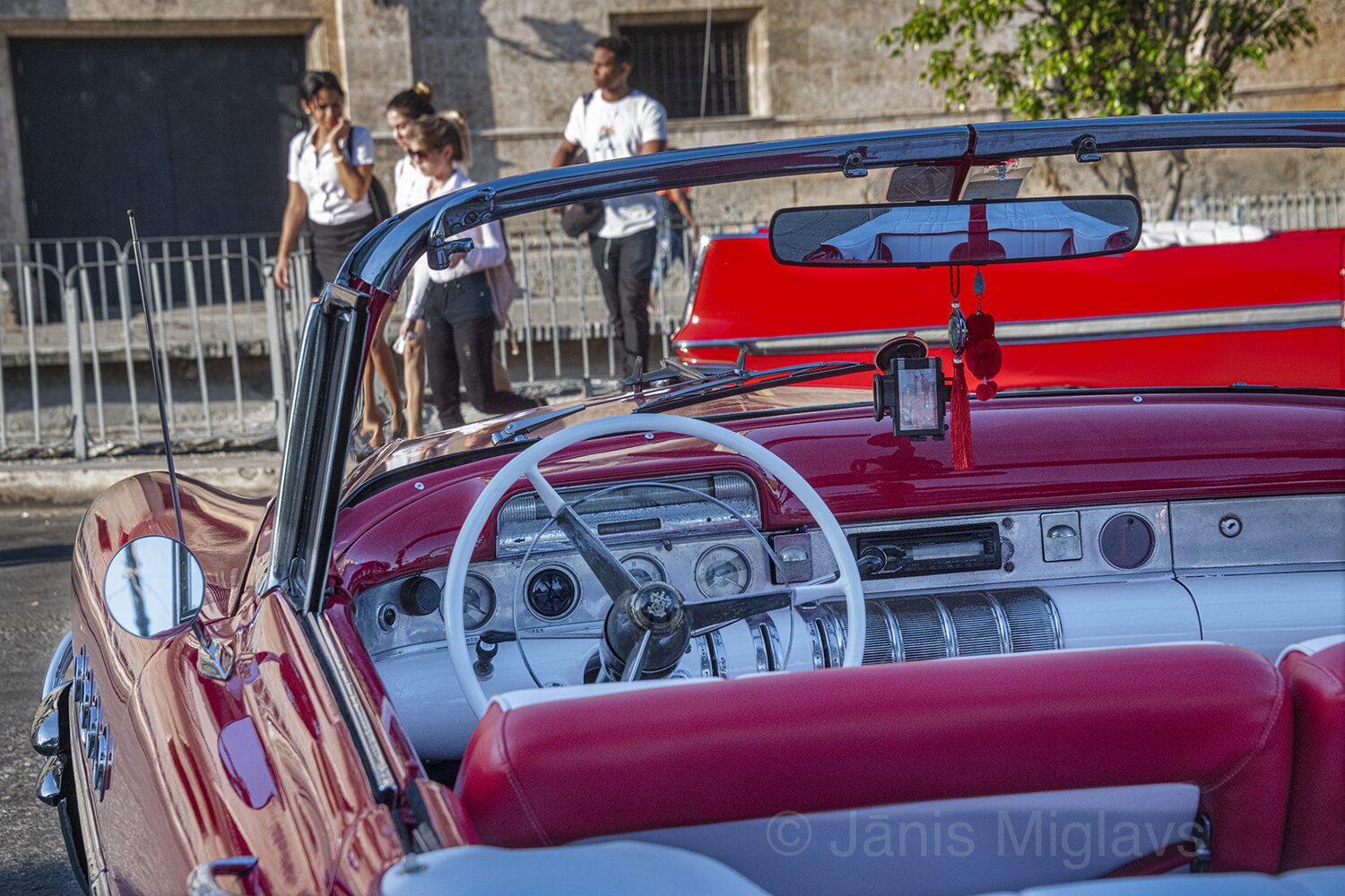 Classic red convertible