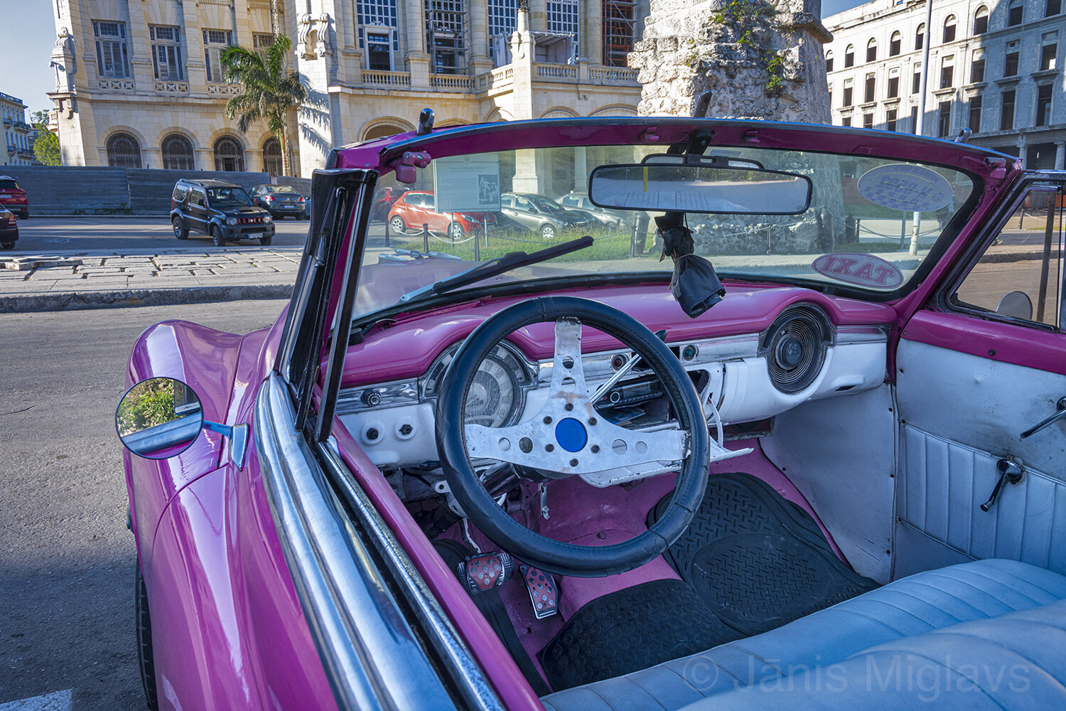 Pink convertible