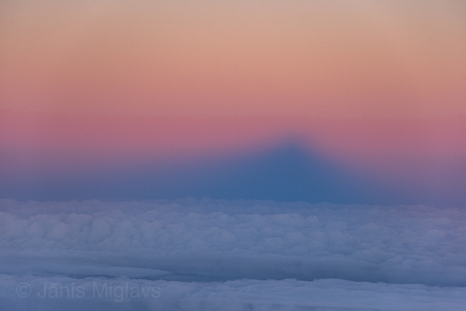 Mt Hood Shadow above the Clouds