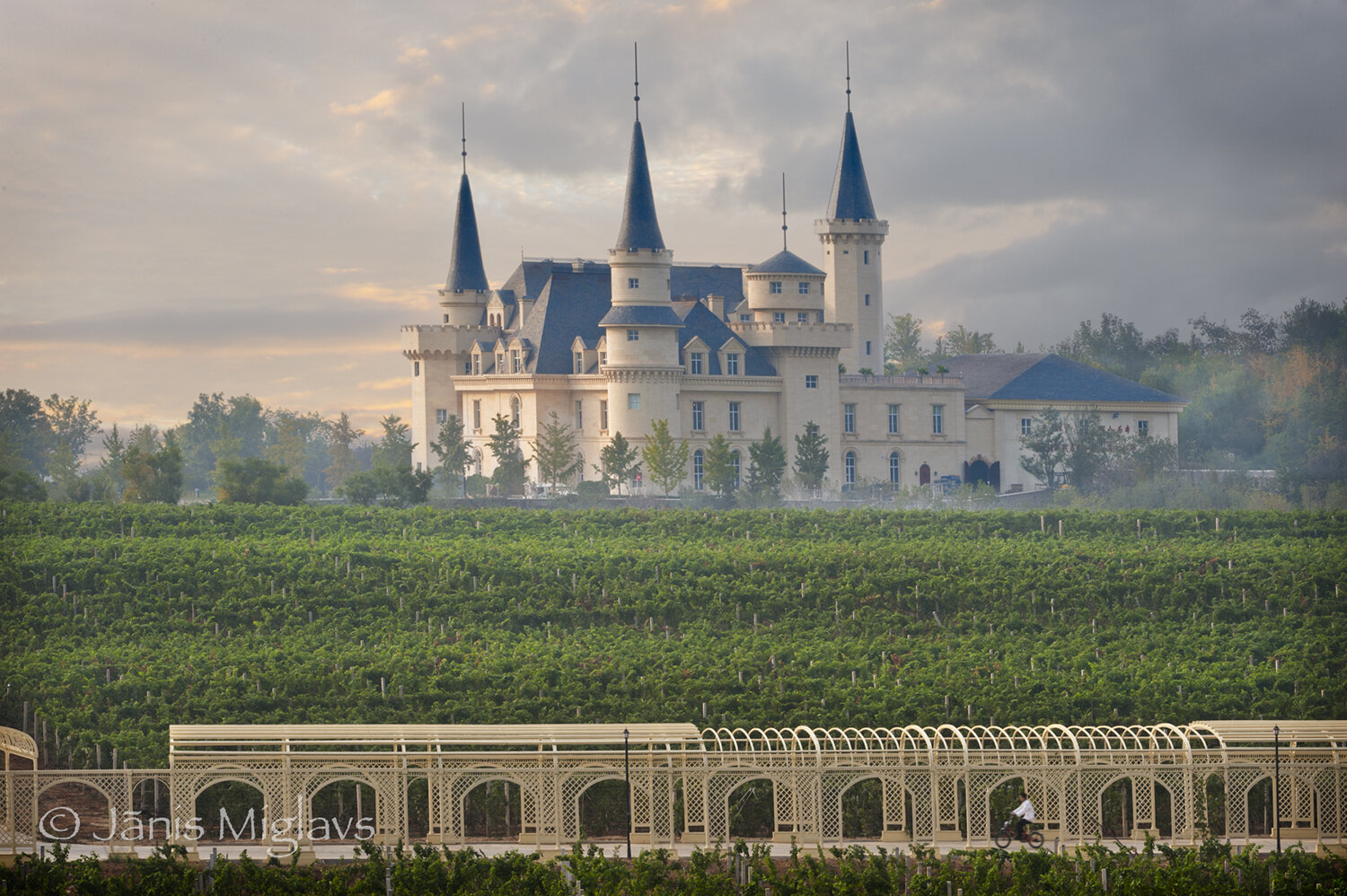 Dream-like view of castle at Chateau Changyu AFIP Global winery near Beijing.