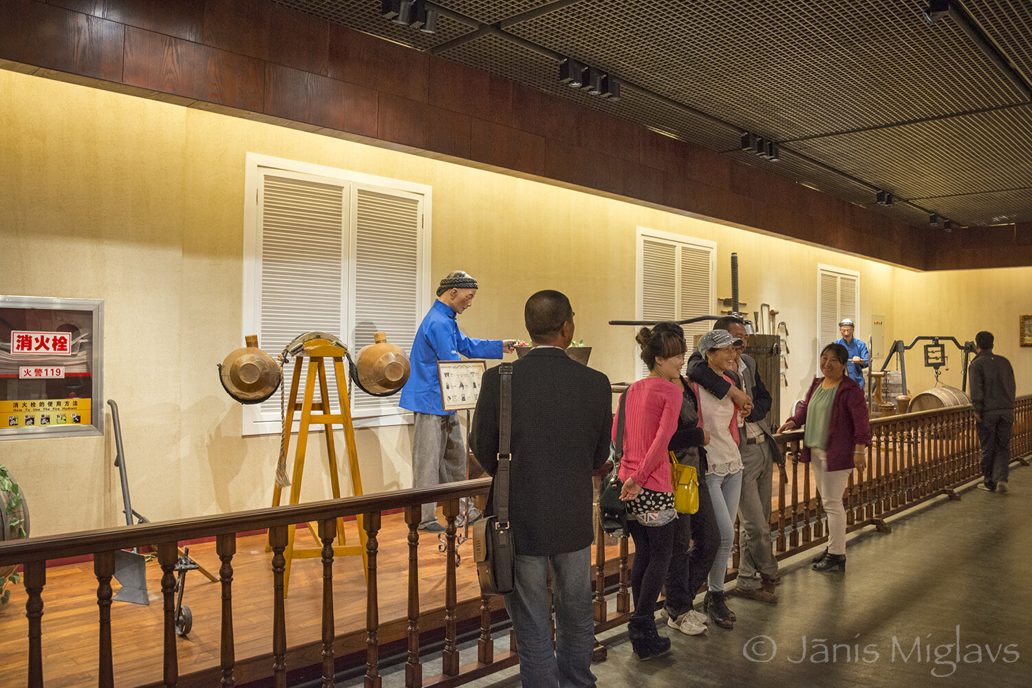 Chinese  tourists seem more interested in selfies than the winery displays.