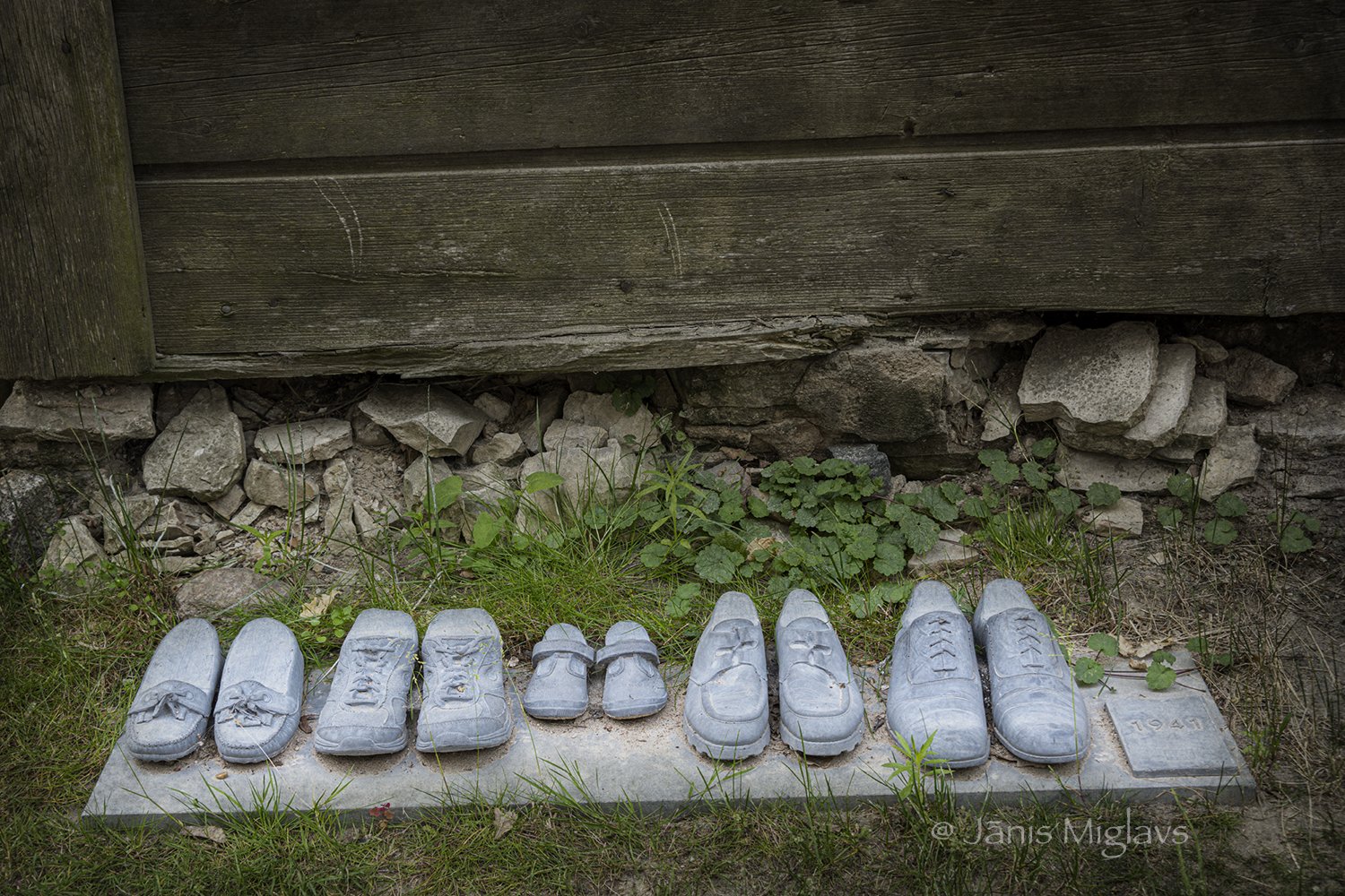 One family's shoes, a visual reminder