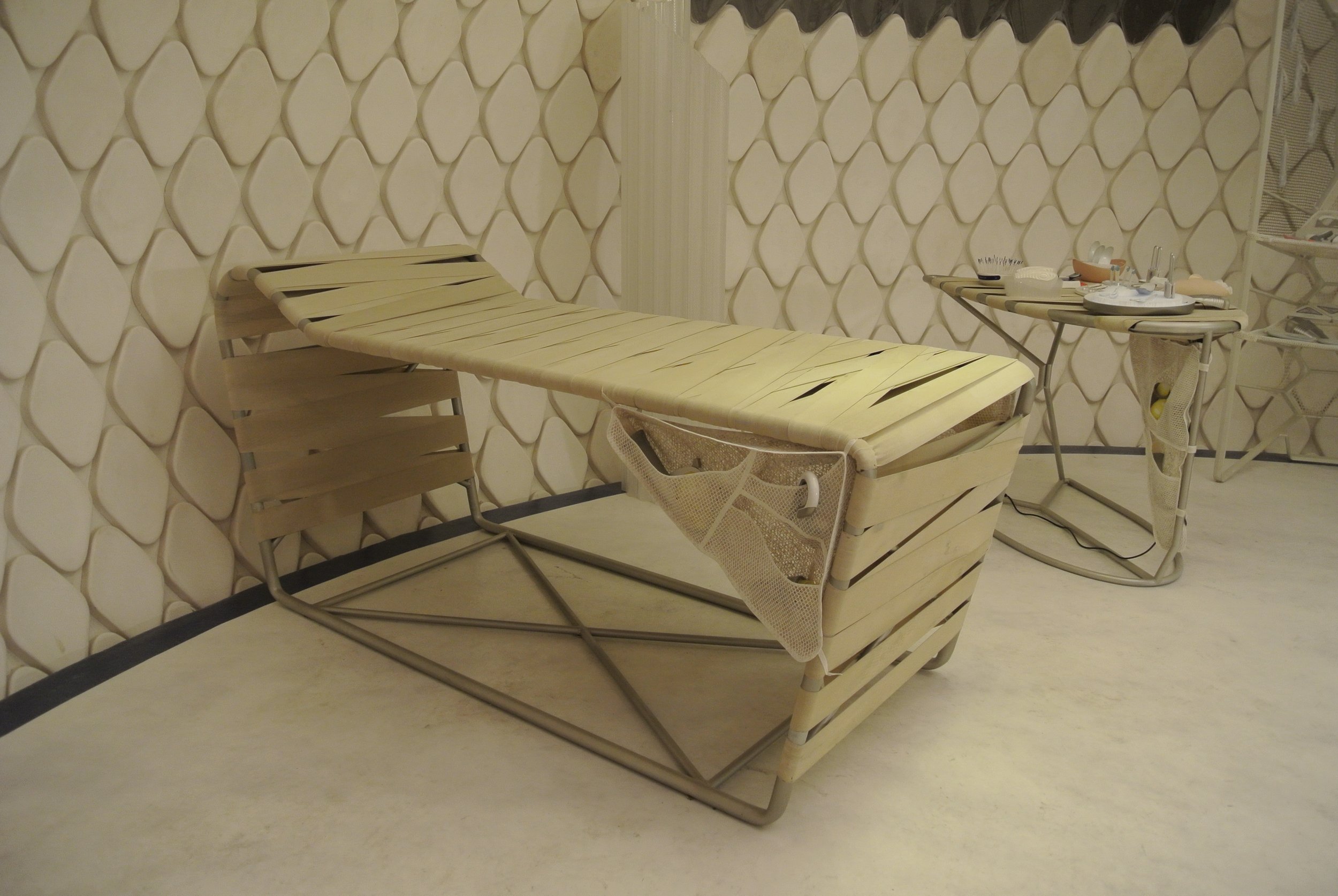  Medical bed &amp; custom side pouch 