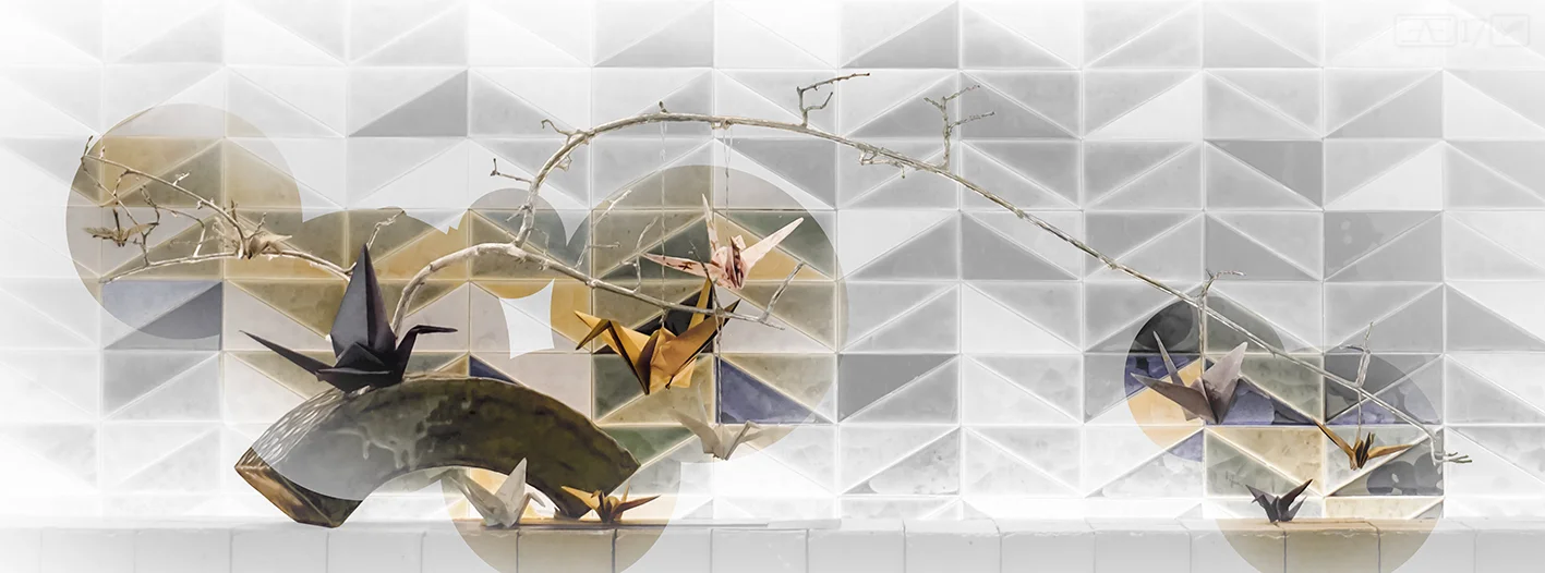 Arrangement in Private Function Room - Use of unconventional materials (origami cranes)