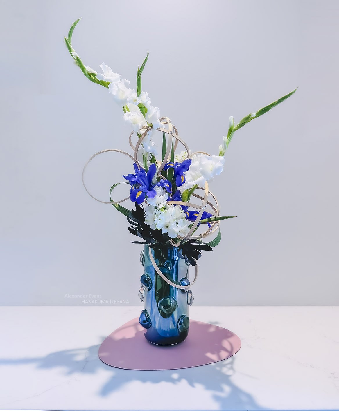 Large Arrangement with Glad and iris plus hoops.jpg