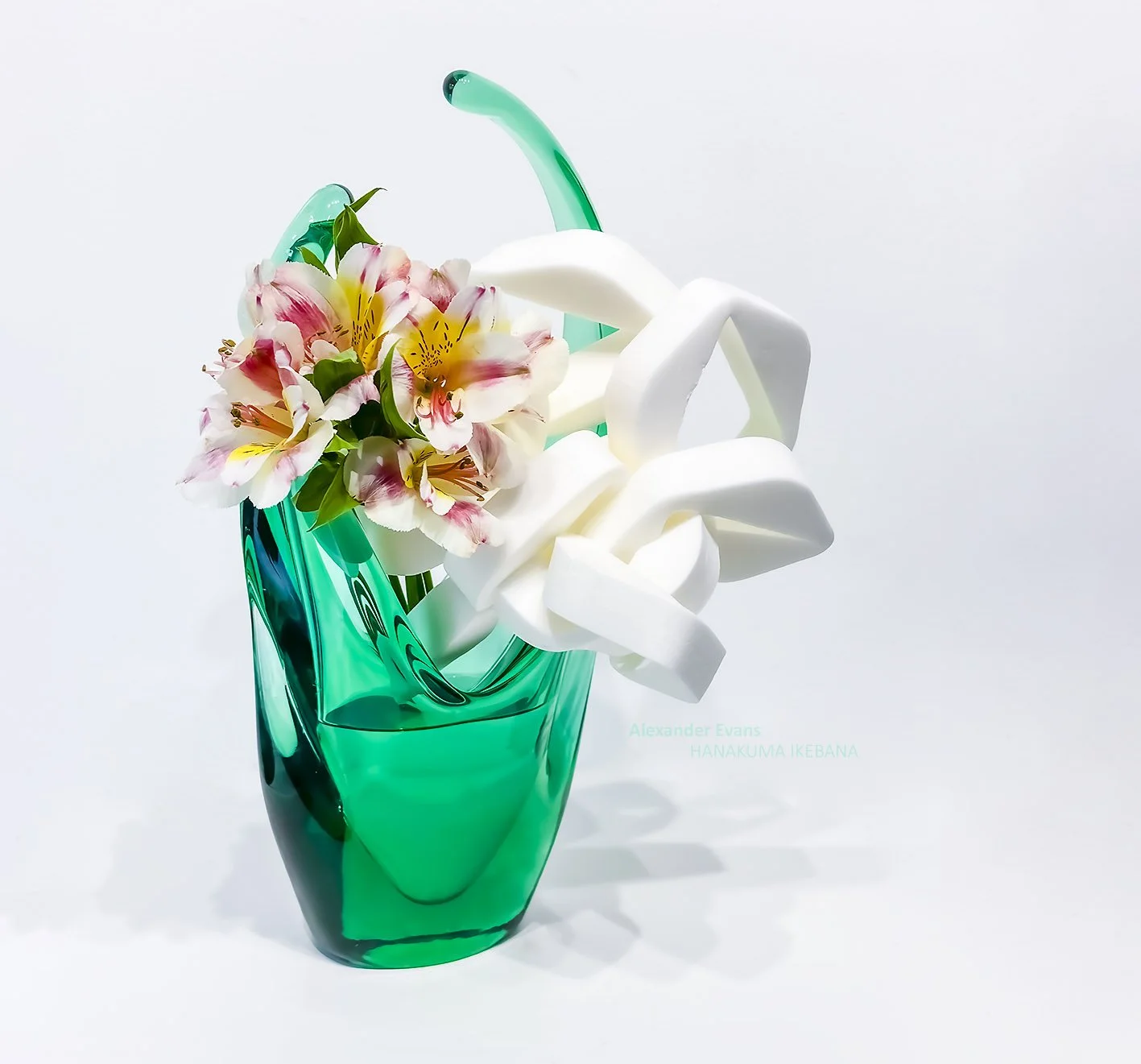 Unconventional using foam and alstromeria in glass.jpg