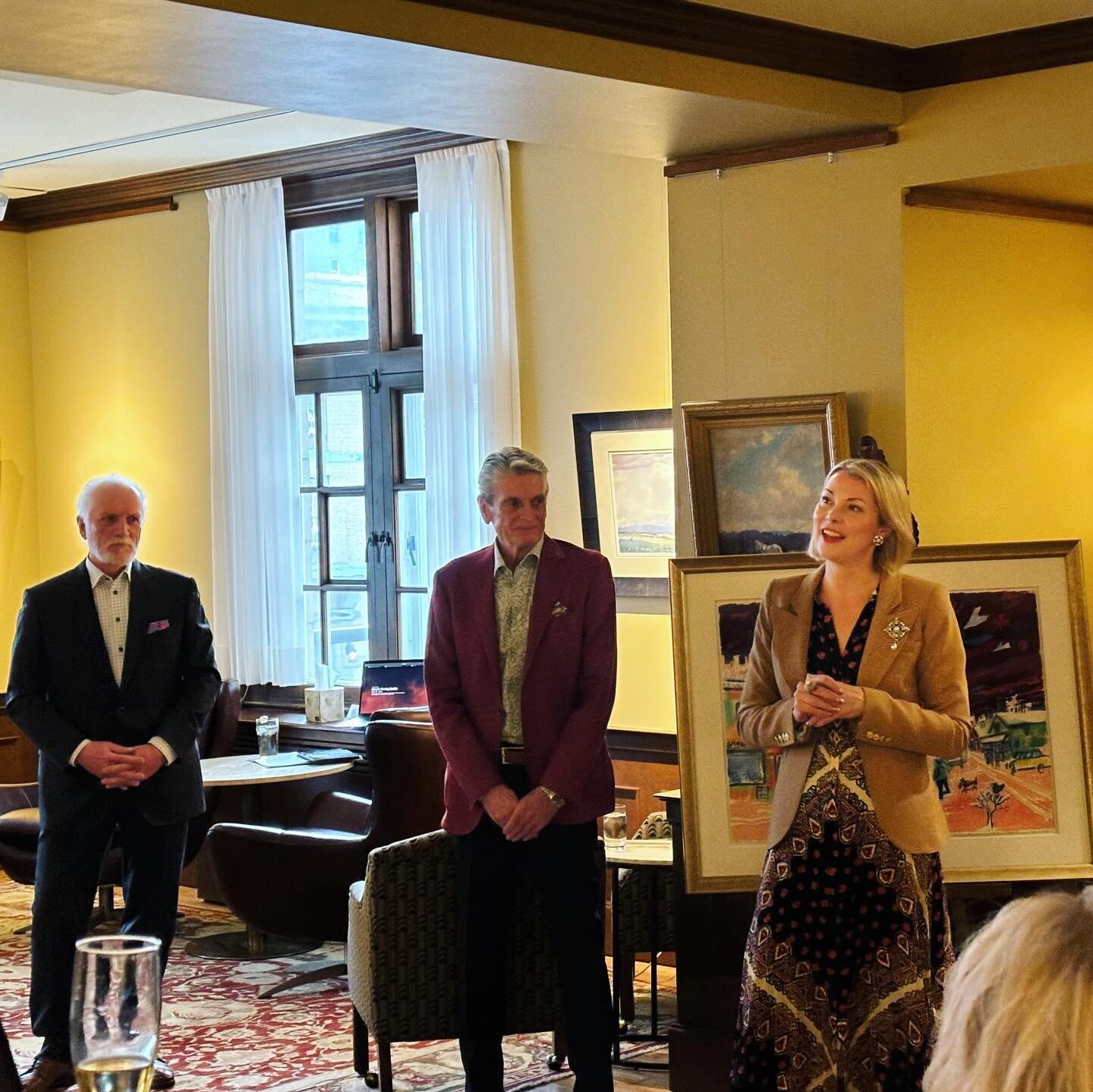 HERITAGE AND ART // As a member of the Ranchmen&rsquo;s Club, I hosted a women and wine event with special guests Jim McLeod and Rod Green to share the stories of our art collection, followed by a dinner. Two important parts of the Club are Canadian 