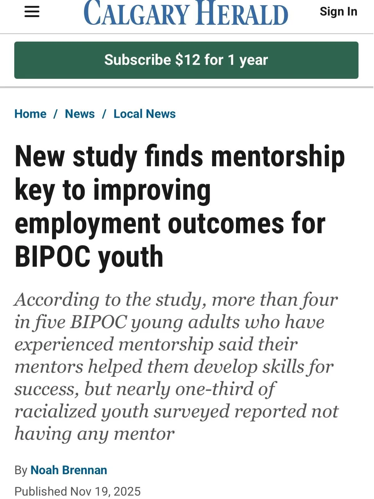 MENTOR CANADA // As of September 2025, 14.7% of Canadians aged 15 to 24 were unemployed, more than double the 6% unemployment rate among adults aged 25 to 54, according to statistics Canada.

@mentorcanada is the sole national organization dedicated 