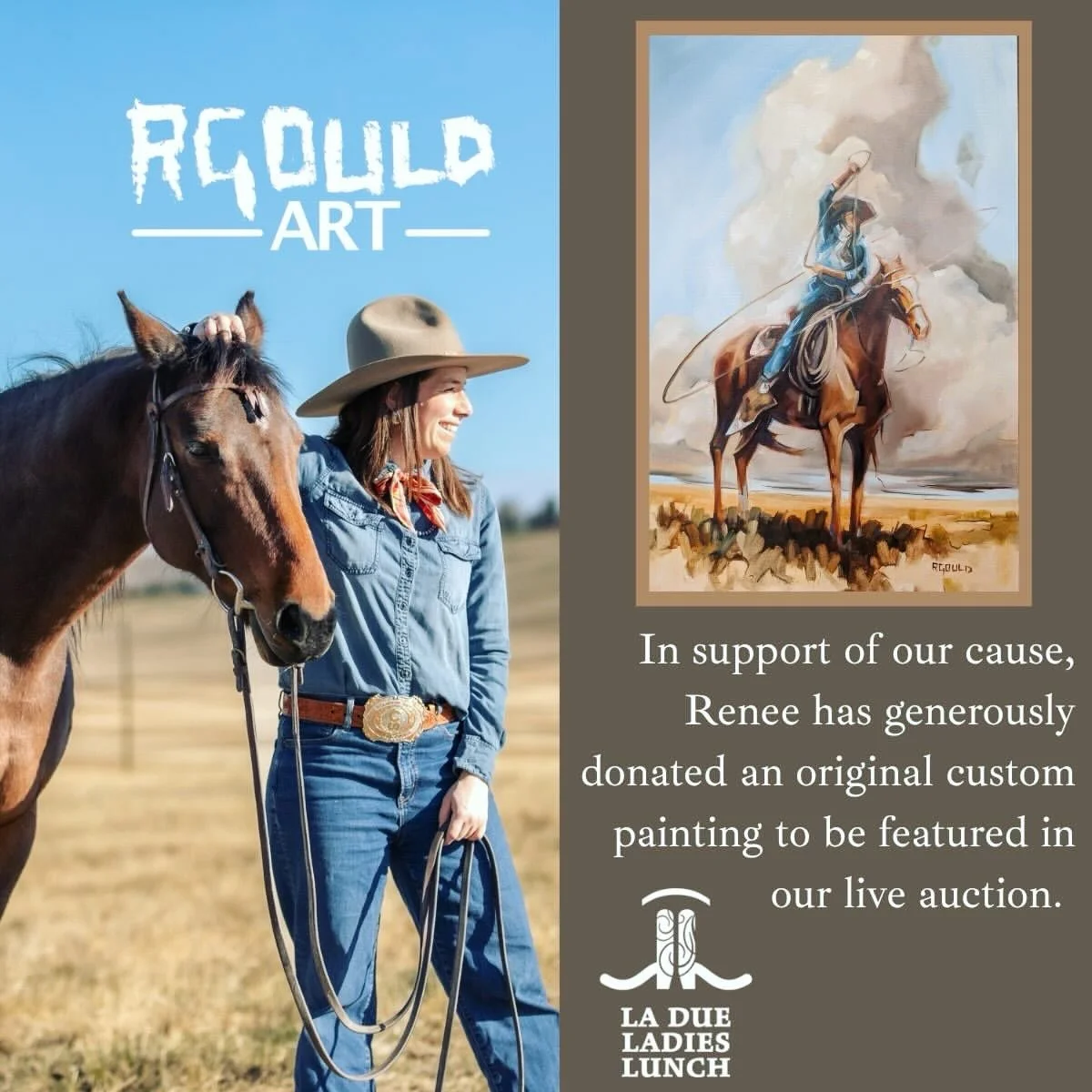 RENEE GOULD ART // This year, the amazing Renee Gould, artist and Founder of @renee.gould.art is partnering with @ladueladieslunch and has created a custom silk scarf, twilly and an original painting that celebrates the legacy of Flores LaDue. We can