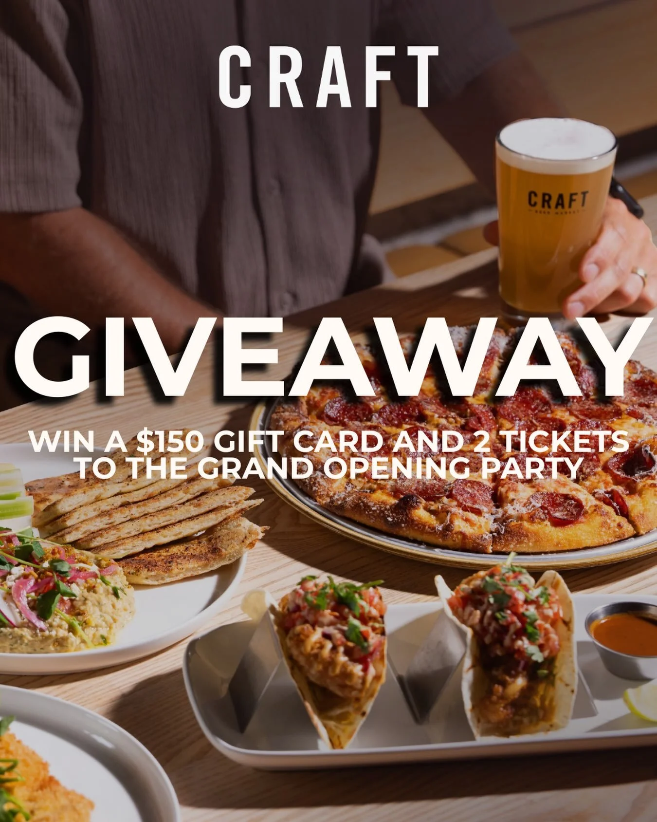 CRAFT GIVEAWAY // @craftbeermarket is giving away a $150 gift card and two tickets to the grand opening party at CRAFT Shepard Flats on Thursday, August 20, 2026, from 6 p.m. to 8 p.m. at the new Shepard Flats location!

HOW TO ENTER:

-Follow @craft