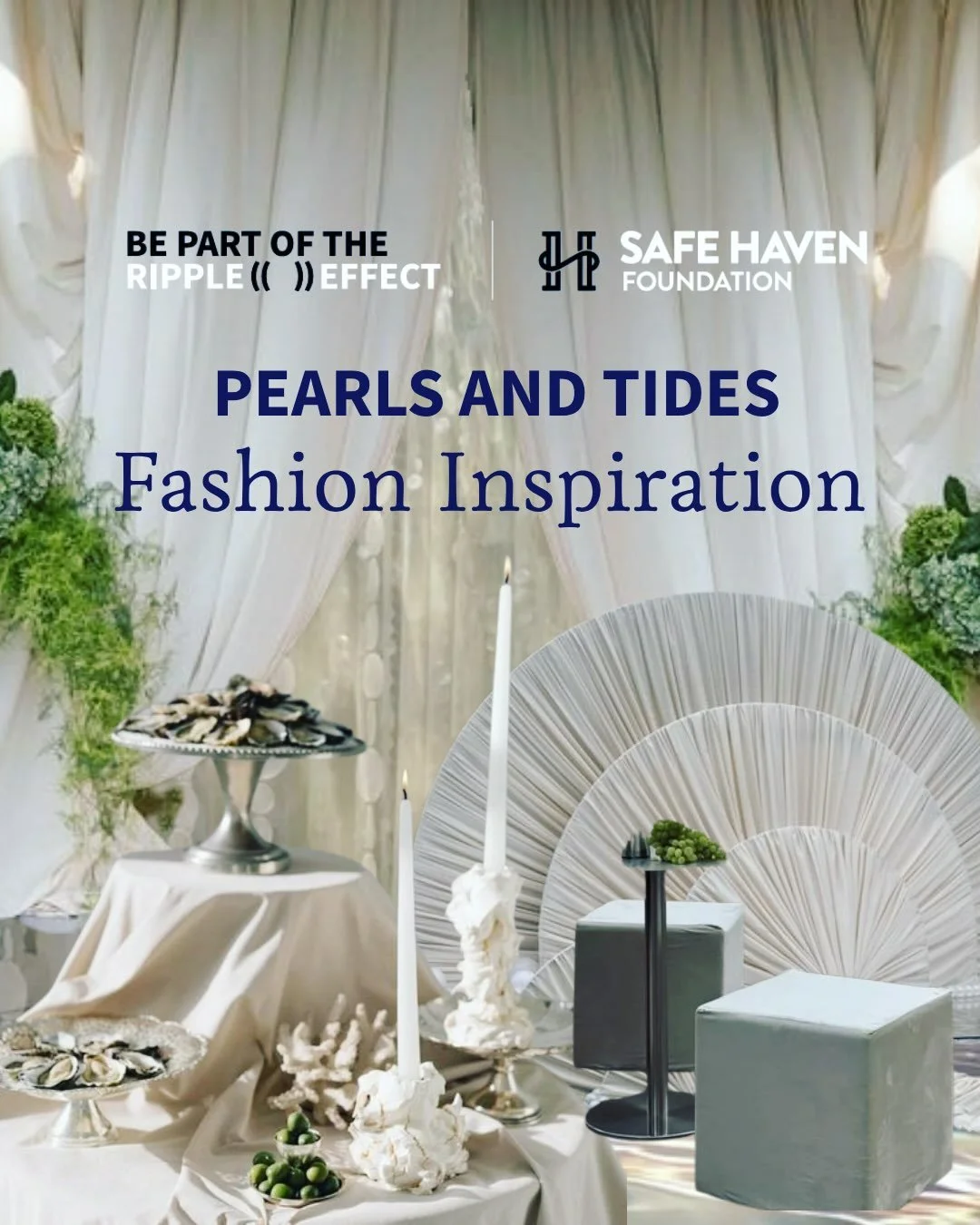 PEARLS AND TIDES FASHION INSPIRATION // We are beyond excited for @SafeHavenCanada 30 year anniversary gala, Pearls and Tides, happening Saturday, October 17. Guests are invited to dress in black-tie attire with textures and tones inspired by the sea