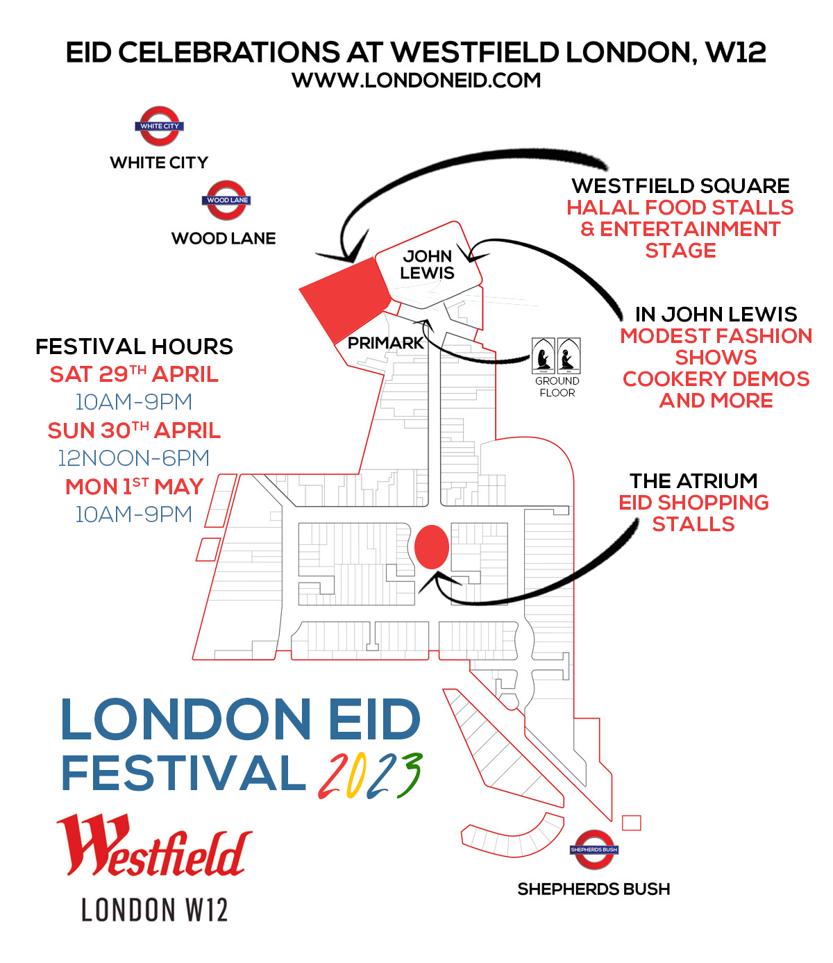 GETTING HERE — London EID at Westfield London, W12