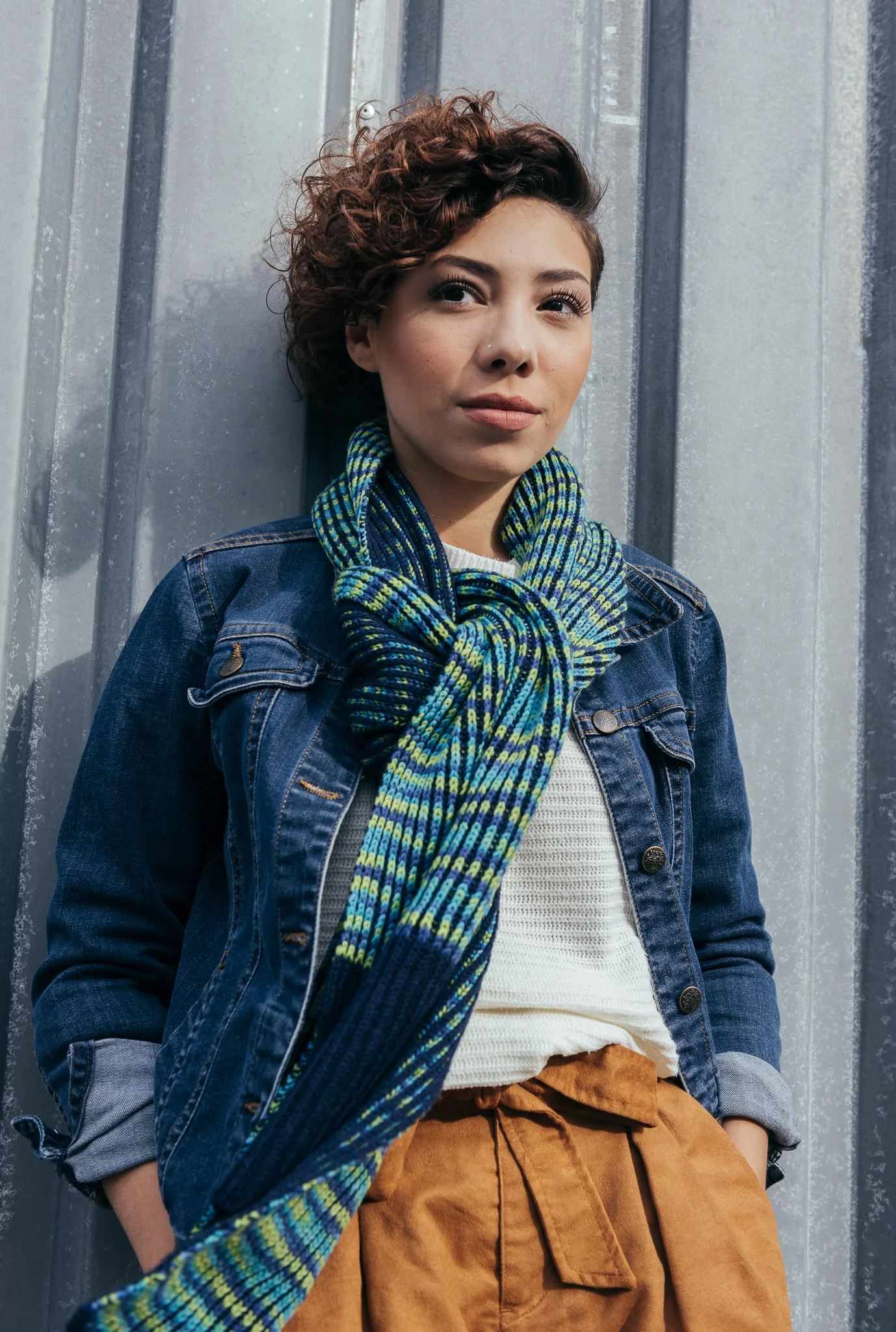 Knitwear 2018 by Handgschdrickt.de / #cotton #scarf #patent #Schal #Baumwolle #Patent