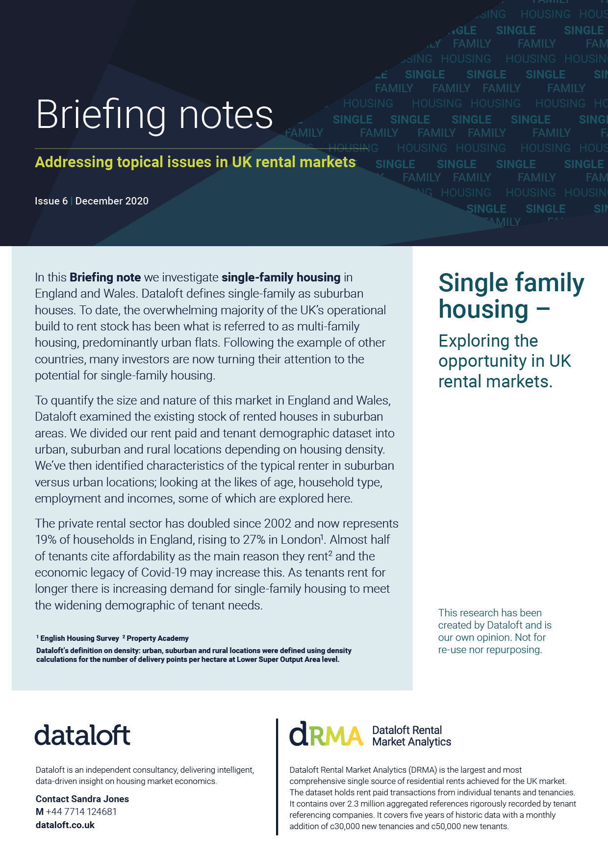 Dataloft Briefing notes 6: Single family housing – Exploring the  opportunity in UK rental markets. — Dataloft