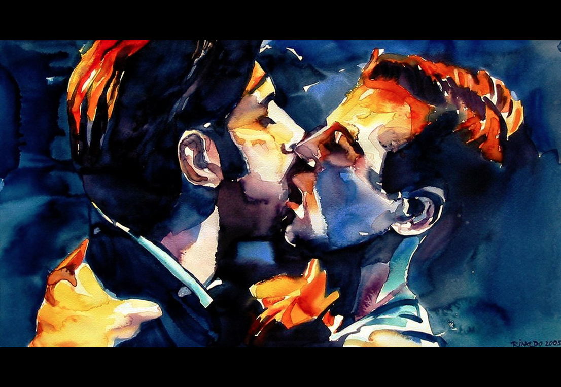 THE BROTHERS KISSING IN QUERELLE