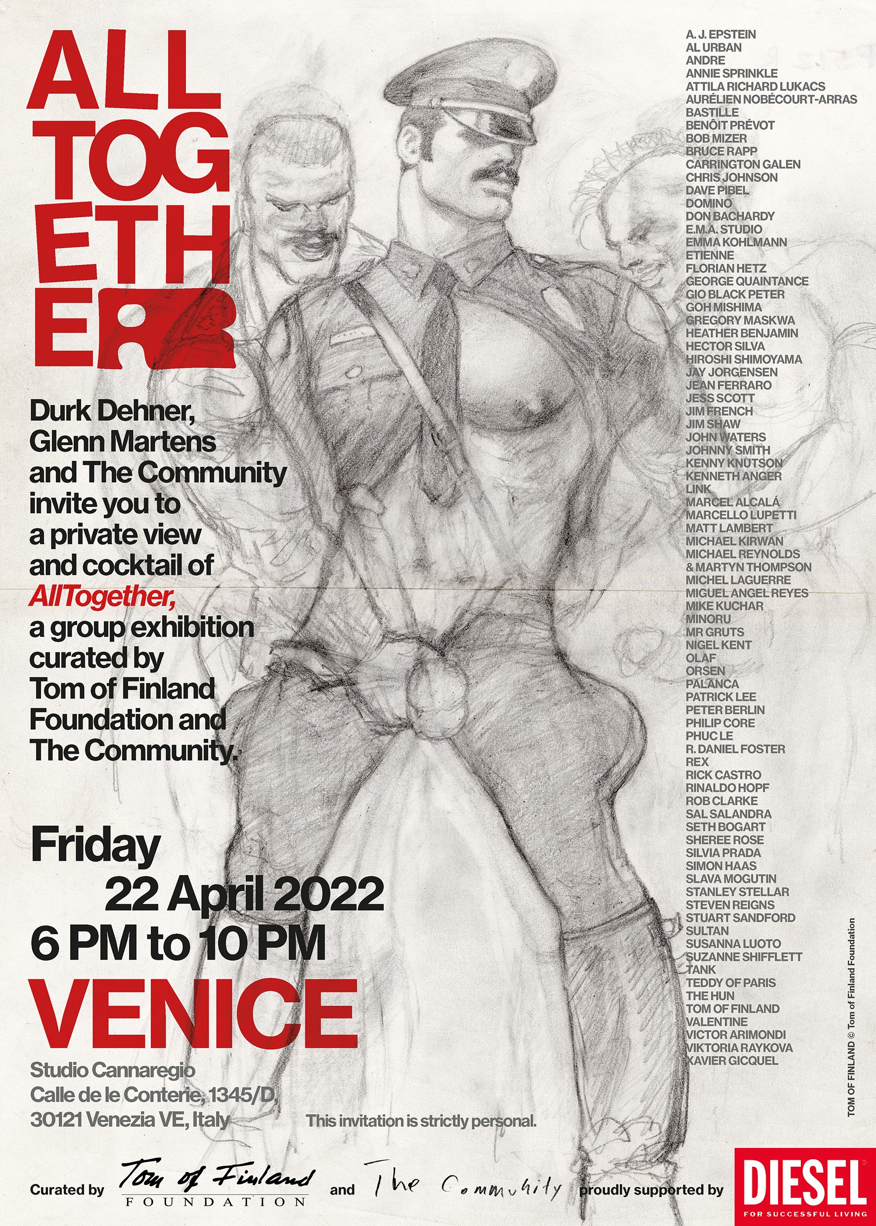 ALLTOGETHER - COLLECTION OF TOM OF FINLAND FOUNDATION, LOS ANGELES IN VENICE