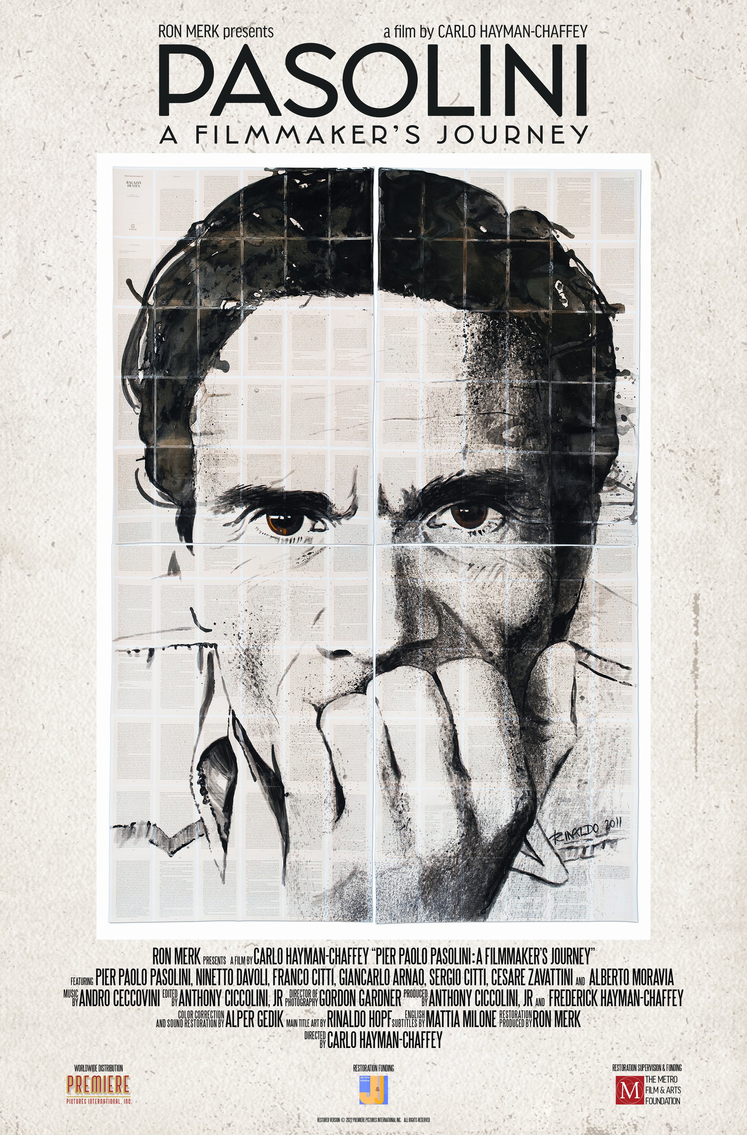 MY ARTWORK AS MAIN IMAGE FOR THE NEWLY RESTORED DOCUMENTARY ON PASOLINI