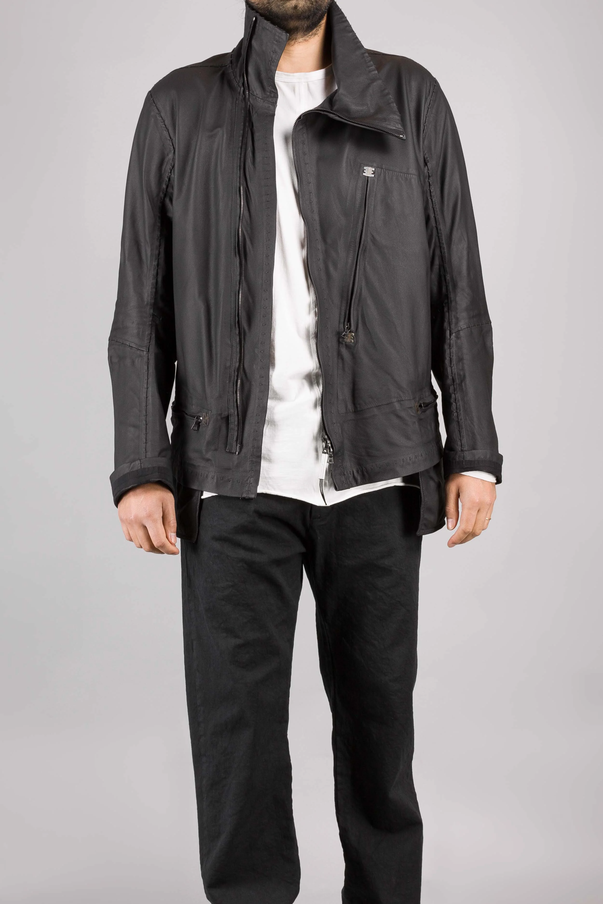 Isaac Sellam Experience Determine Asymmetric Leather Jacket The Library 1994