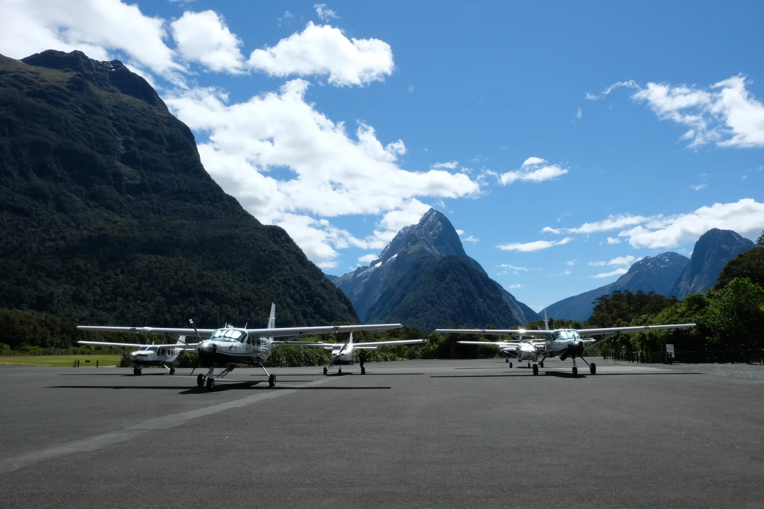 Milford Sound Airstrip & Mitre Peak