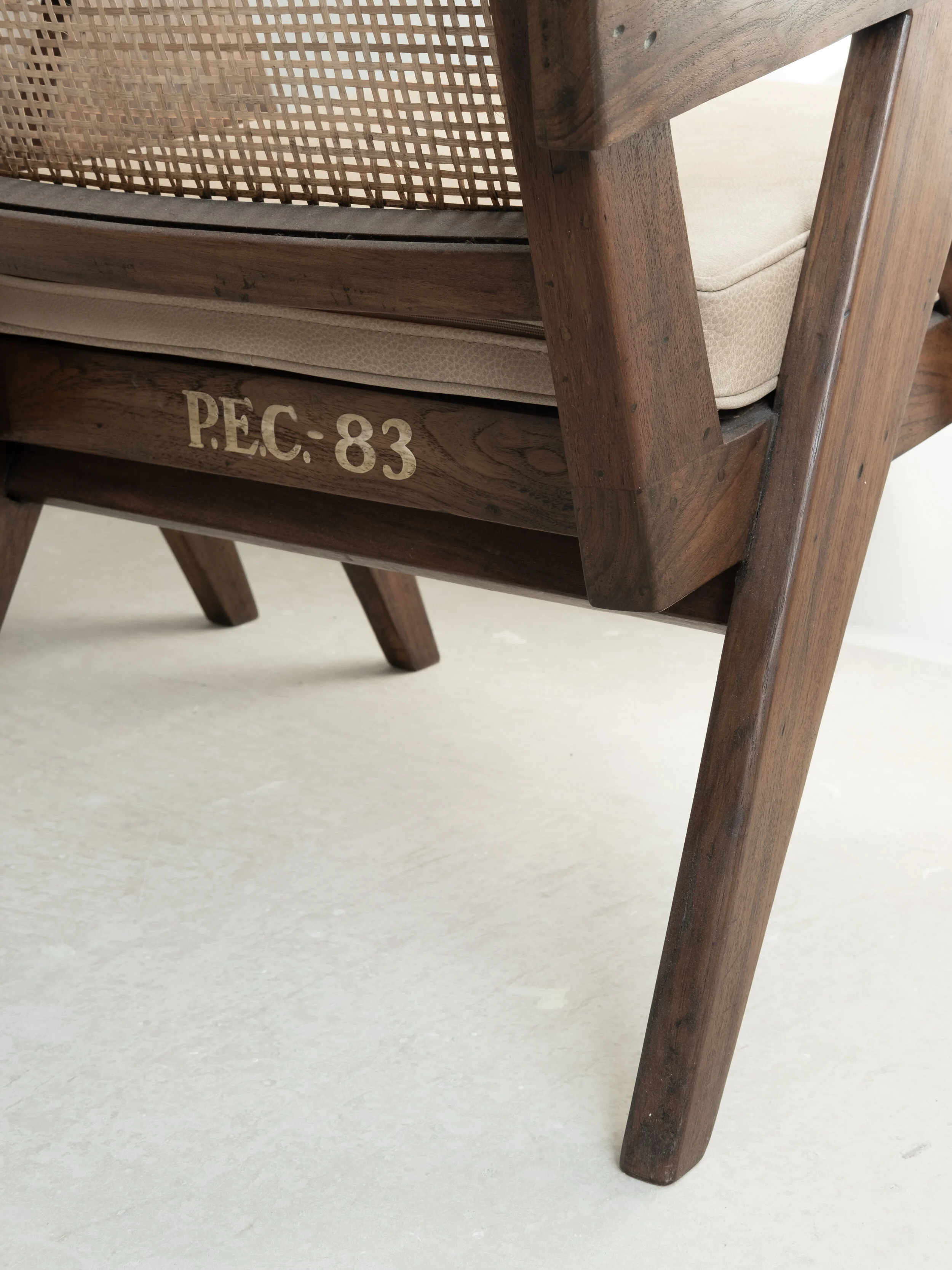 Vintage pair of Pierre Jeanneret “Easy Armchair” PJ-SI-29-A available at NICOLAI HECHT. Collectible, contemporary and vintage design available.