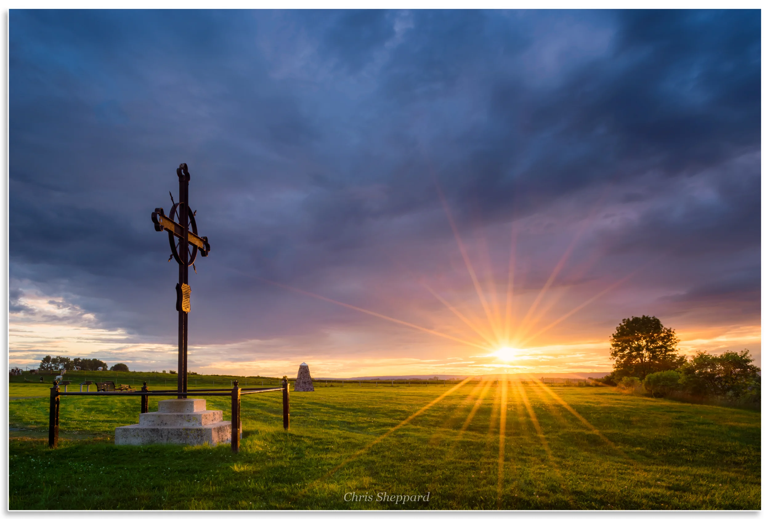 Deportation Cross at Sunset