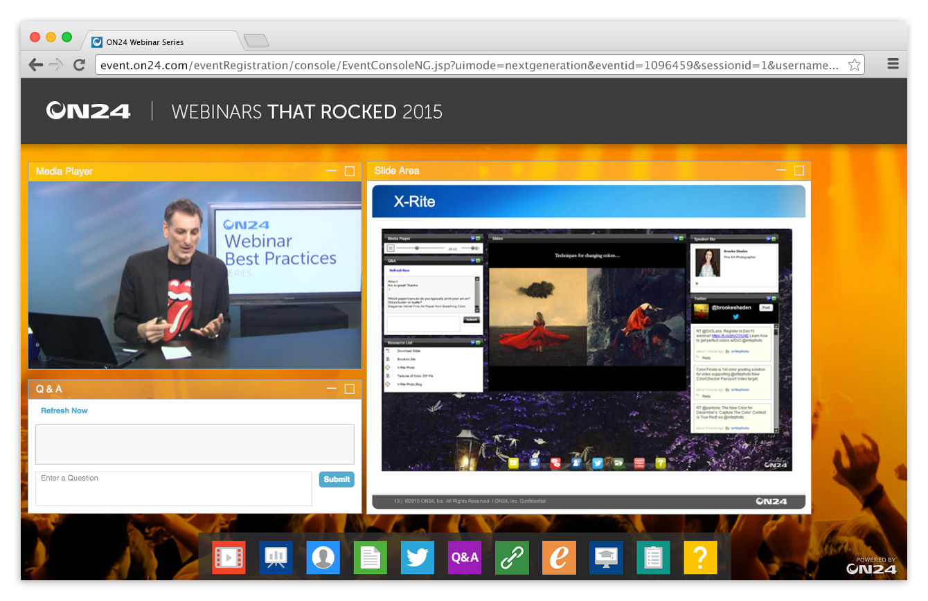 ON24 Platform 10 ON24's On Demand Webinar "Webinar That Rocked 2015"