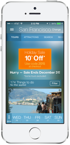 Viator's Mobile Promo iPhone - 640px X 1136px