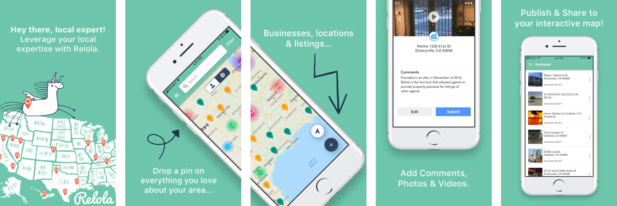 Relola Agent’s App Store Screens