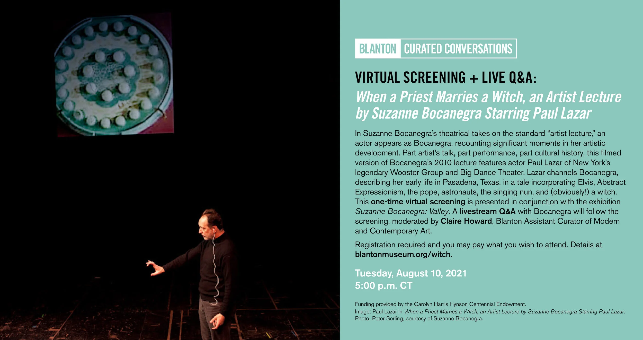 Virtual Screening + Live Q&A: When A Priest Marries a Witch, an Artist Lecture by Suzanne Bocanegra Starring Paul Lazar