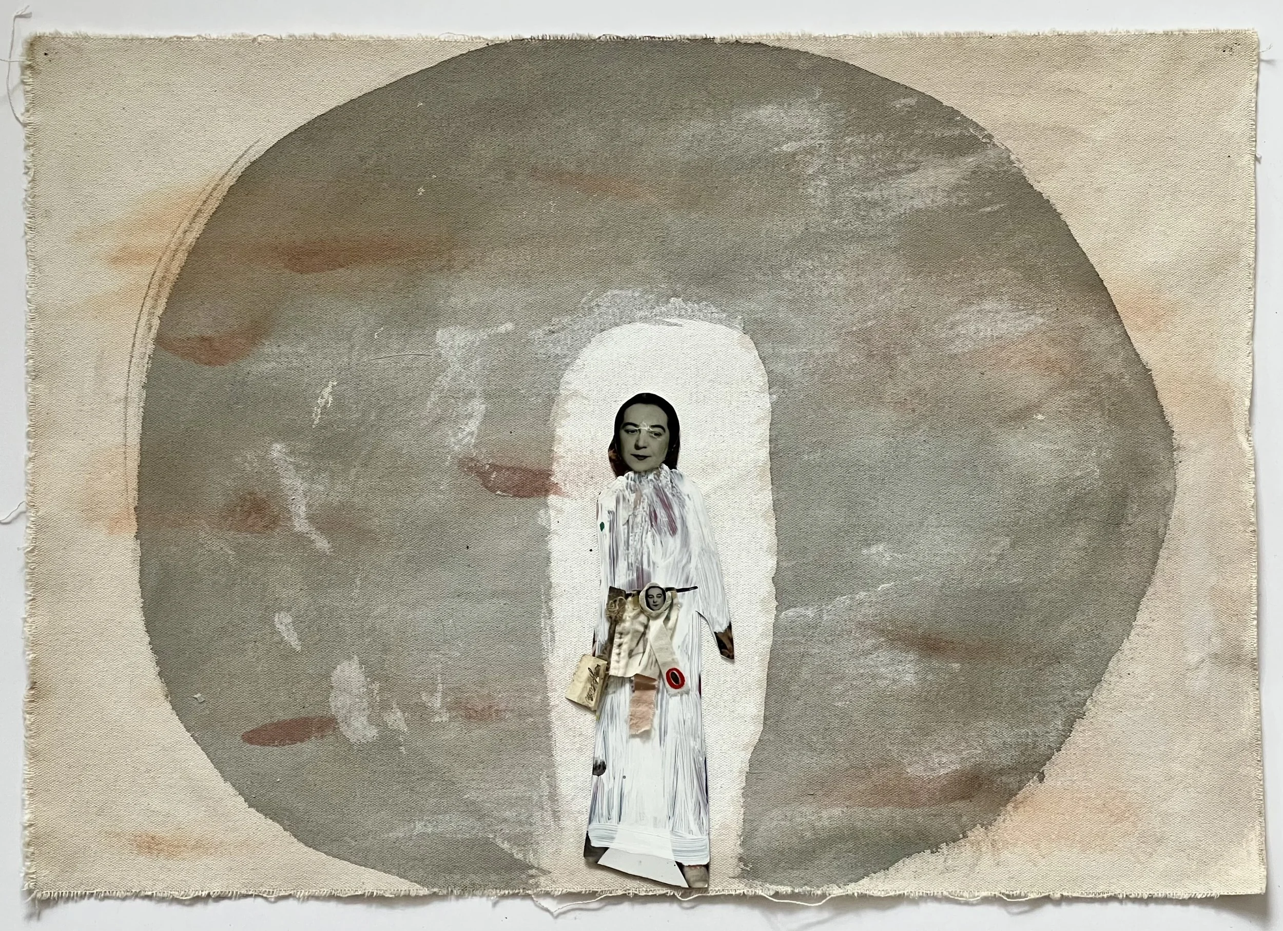  recent paintings  17 x 24 inches  acrylic and collage on unstretched canvas 