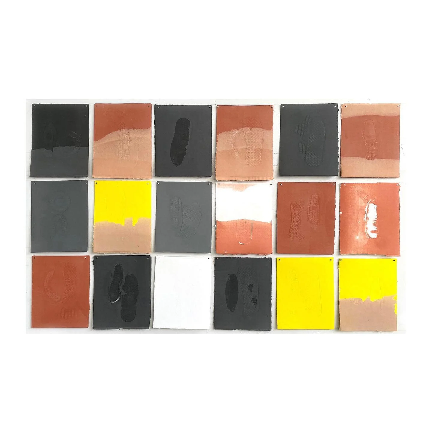 Handmade paper pieces hold impressions from casts of sculpted ceramic forms and found objects. Pages of an artist book in progress on view @theclemente until April 7th!

Thank you for the support @theclemente @foundationforcontemporaryarts @gaptoothe