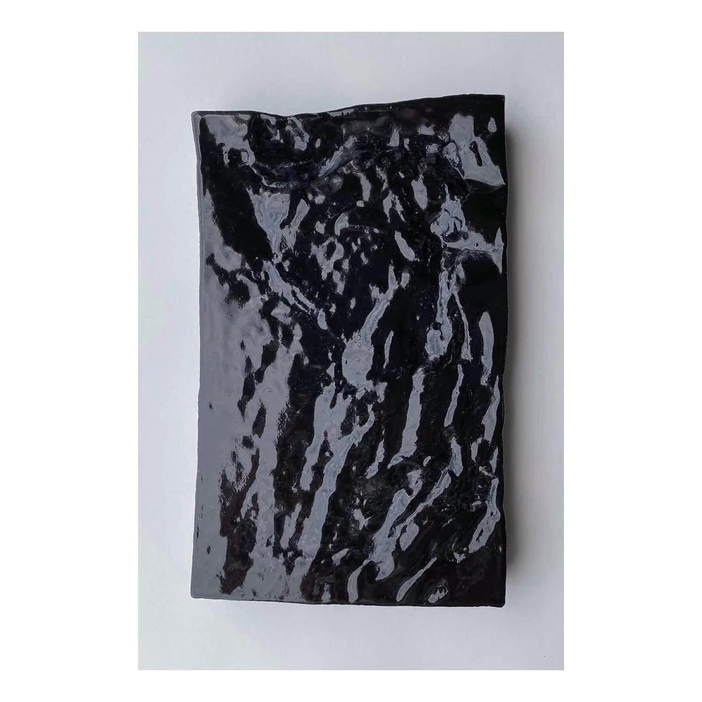 High gloss ceramic, texture study. 8x12 ceramic panel. #ceramic #highgloss
