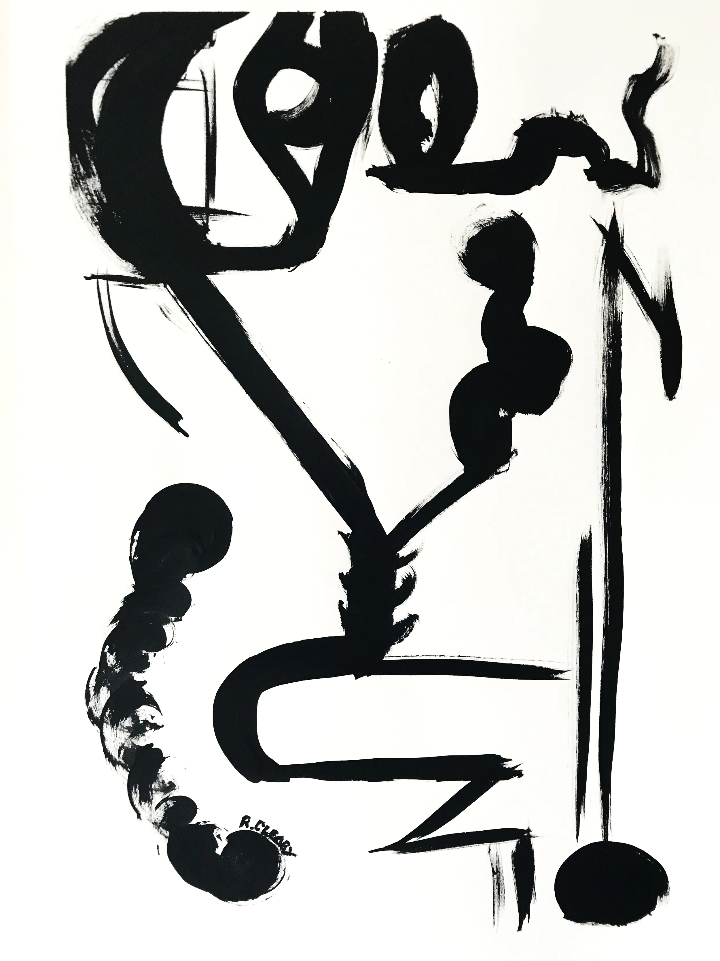 Lady, Cigarette, Acrylic on Paper, 24x30", 2017