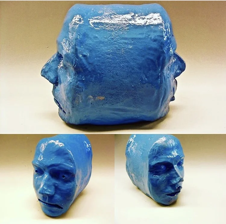 Face II, Clay and Spray Paint, 2014