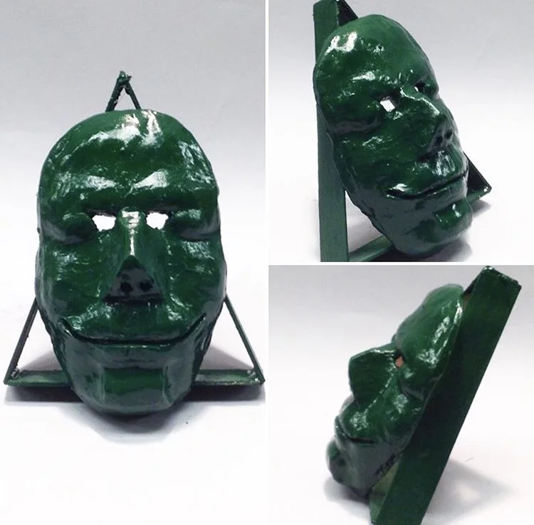 Face III, Clay and Spray Paint, 2014