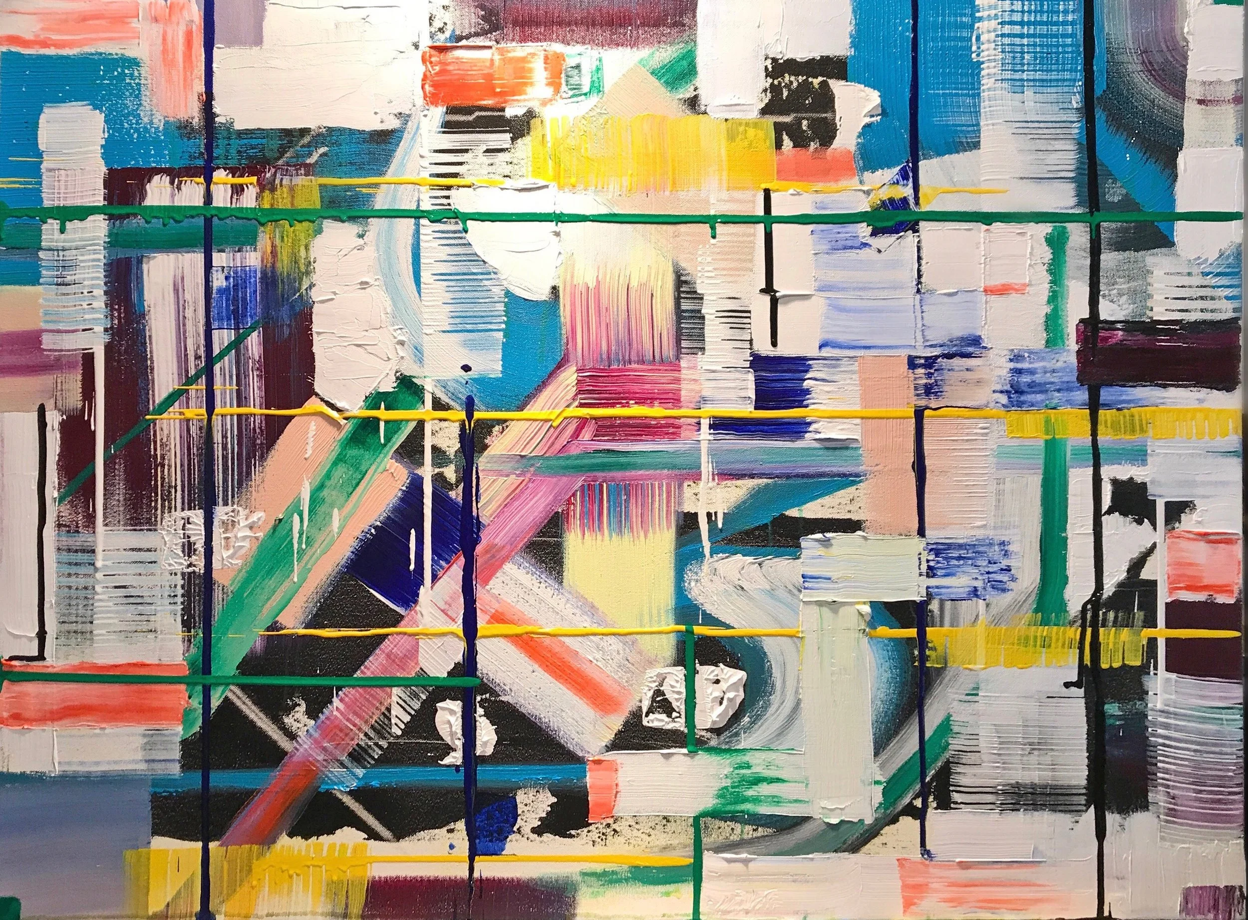 Restricted Energy, Acrylic on Canvas, 30x40", 2018
