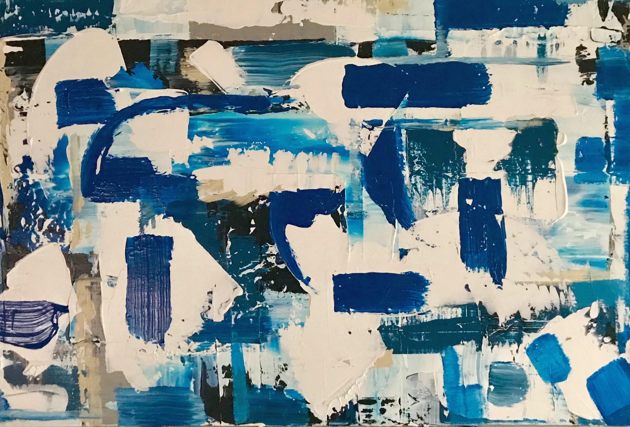 Spatial Density I, Acrylic on canvas, 24 x 36”, 2019