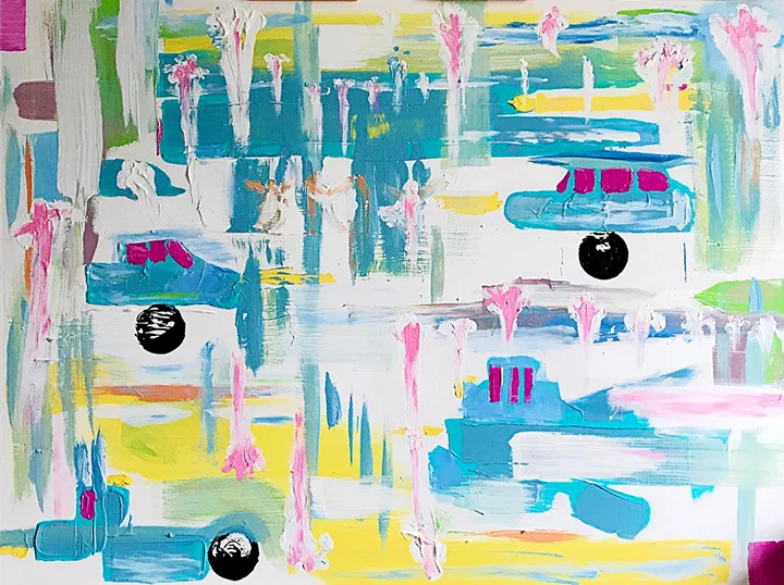 Unfaltering Haze, Acrylic on Canvas, 30x40", 2017