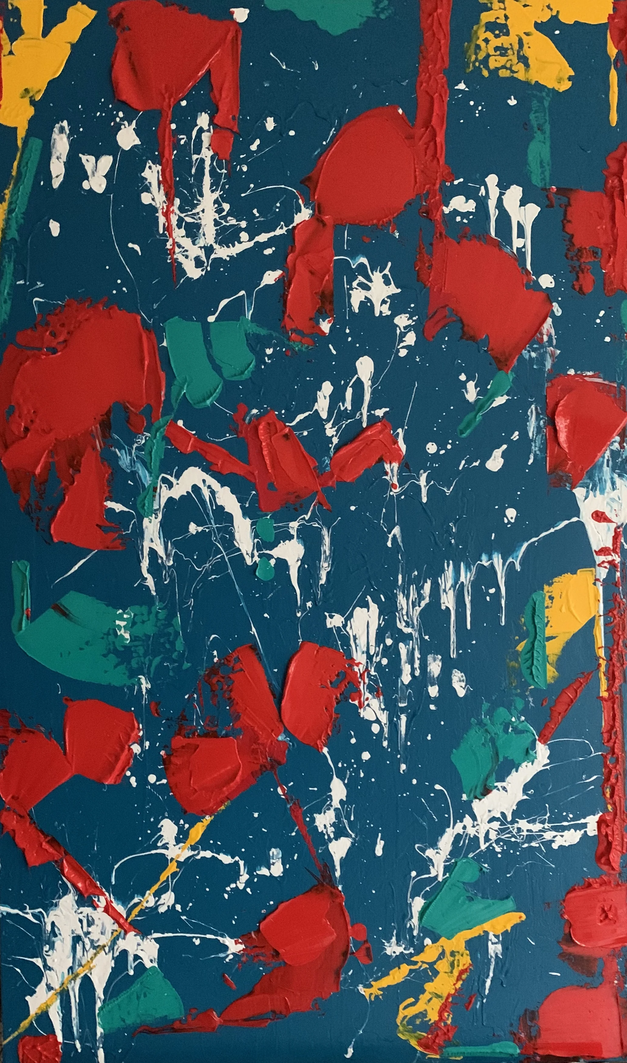 Red Tide, Acrylic & Latex on Canvas, 36x60", 2019