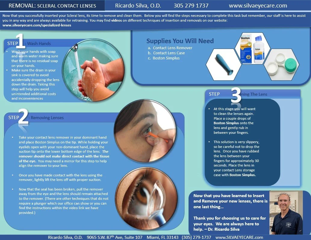 Keratoconus Scleral Lens Removal Instructions by Dr. Ricardo Silva Optometrist
