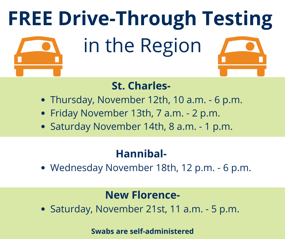 Upcoming COVID-Testing in the Region