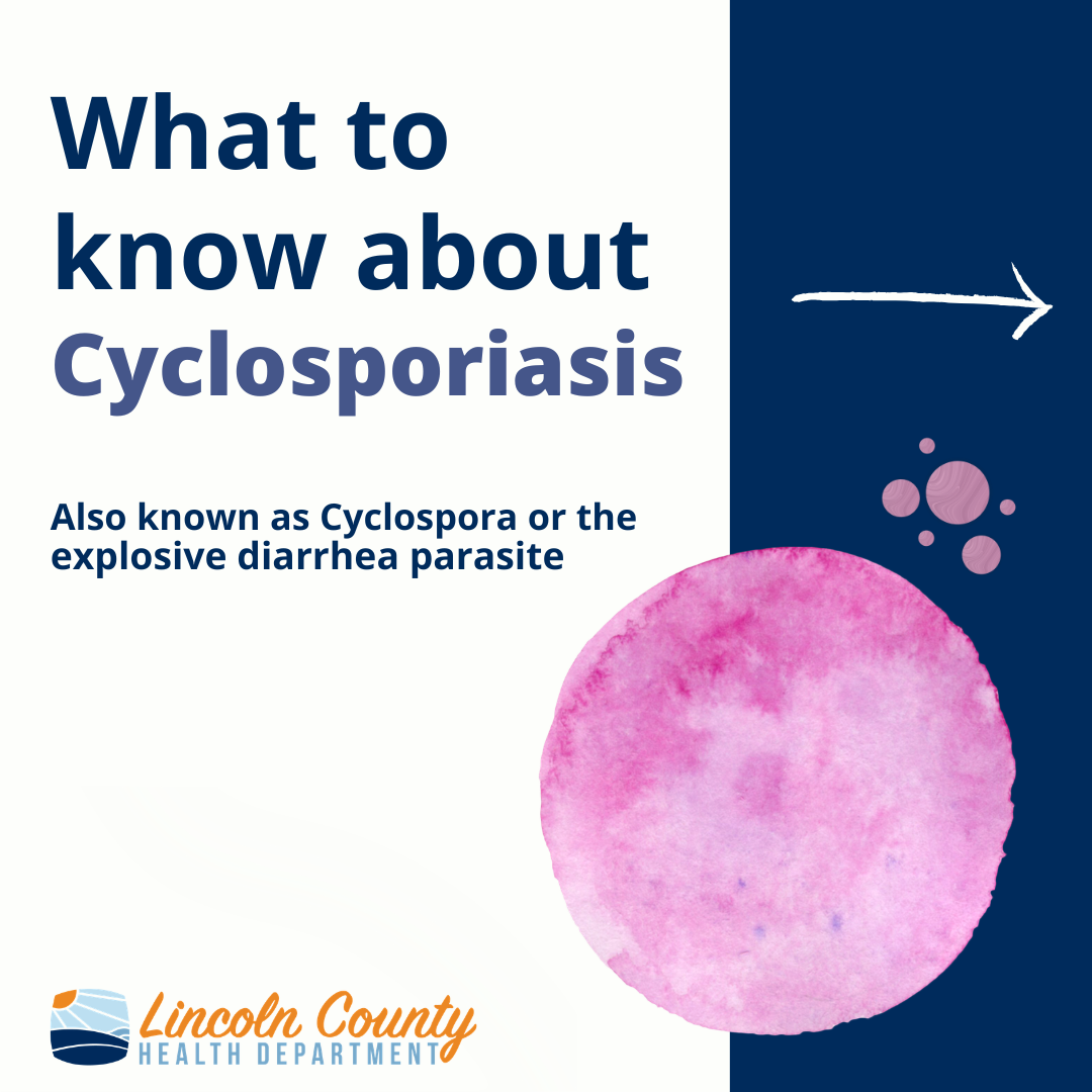 Cyclosporiasis (also known as Cyclospora or the explosive diarrhea parasite) 