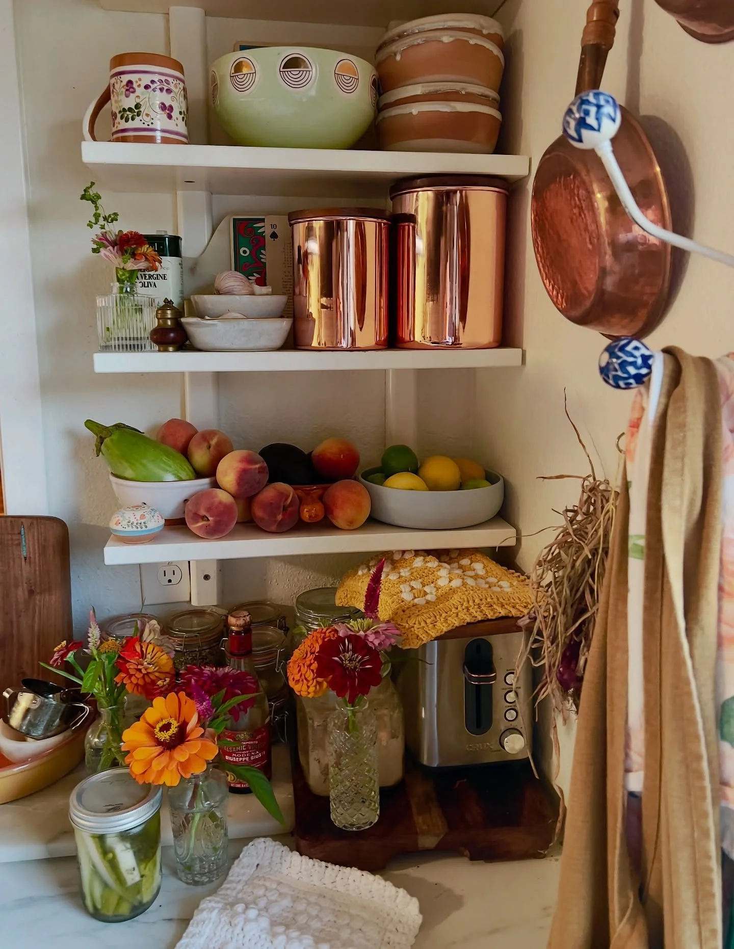 Summer delights 🌼🍑🌊🥒🍕
-a happy kitchen
-pickles on deck
-iconic dad stuff
-beach snuggles
-special delivery for some special women of God
-grilled pizza only
-cuke-n-herb haul
-grateful for zinnias 
-mom &amp; dad in the misters 😅
-carrot salad