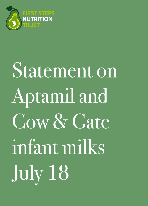 Statement on Aptamil and Cow & Gate infant milks July 2018