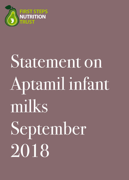 Statement on Aptamil infant milks September 2018