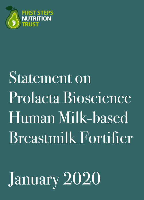 Statement on Prolacta Bioscience Human Milk-based Breastmilk fortifier