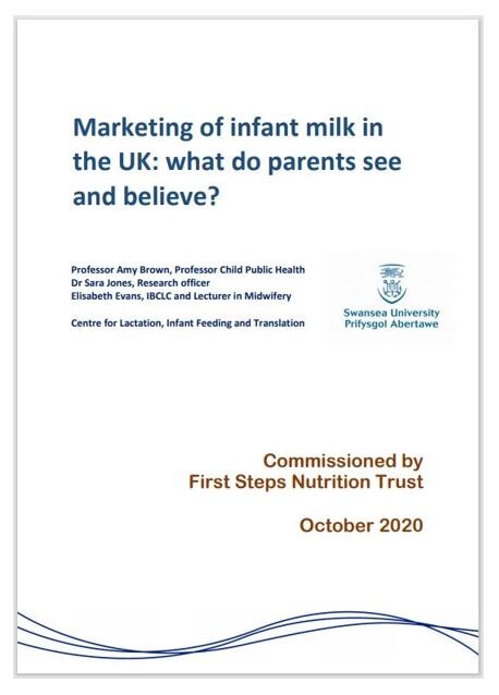 Marketinf of infant milk in the UK: what do parents see and believe?