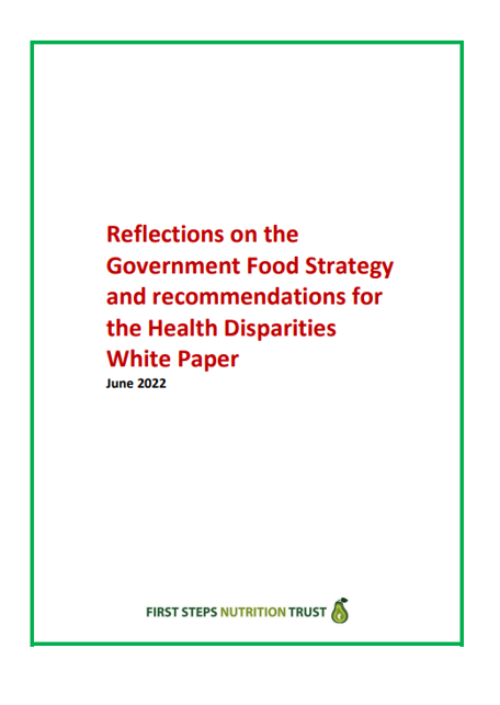 Reflections on the Government Food Strategy and recommendations for the Health Disparities White Paper June 2022