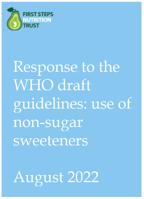 WHO use of non-sugar sweeteners consultation response